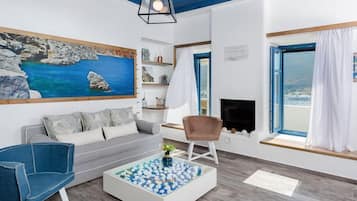 شقة - لغير المدخنين - منظر للخليج | منطقة المعيشة