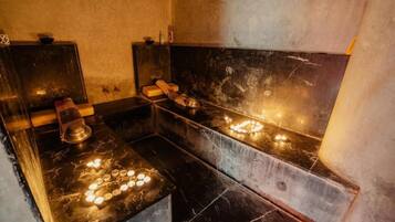 Behandlingsrum för par, turkiskt bad/hamam, kroppsskrubb och massage