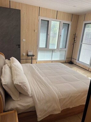 4 bedrooms, iron/ironing board, WiFi, bed sheets