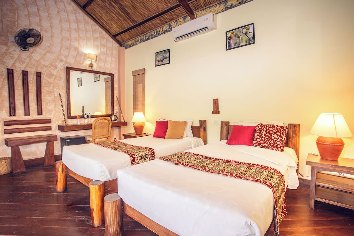 Deluxe Double or Twin Room, Balcony, Garden View | Laptop workspace, free WiFi