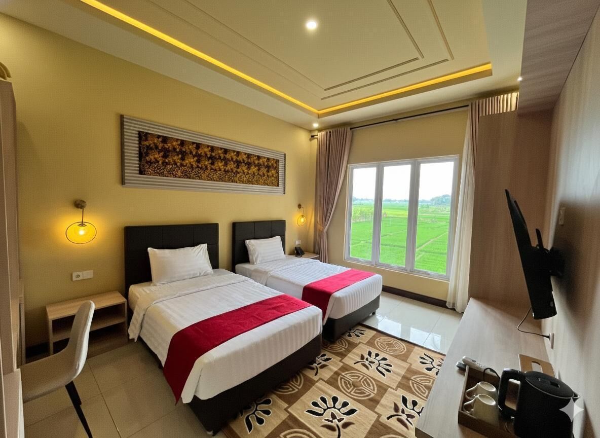 Executive Twin Room | Desk, laptop workspace, blackout drapes, soundproofing