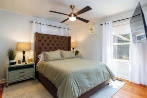 4 bedrooms, iron/ironing board, travel crib, WiFi