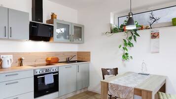 Frigorífico, horno, placa de cocina y lavavajillas