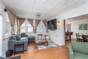 TV, video games, ping pong, music library