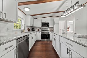 Microwave, oven, stovetop, dishwasher