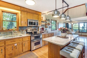 House (3 Bedrooms) | Interior - Decks + Lake Access: Scenic North Carolina Retreat (Old Fort)