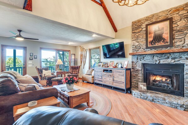 House (3 Bedrooms) | Interior - Decks + Lake Access: Scenic North Carolina Retreat (Old Fort)