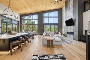 Smart TV, fireplace