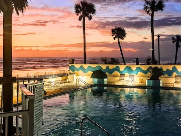 A heated pool