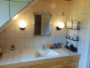 Soap, shampoo, toilet paper