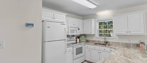 Microwave, oven, stovetop, dishwasher