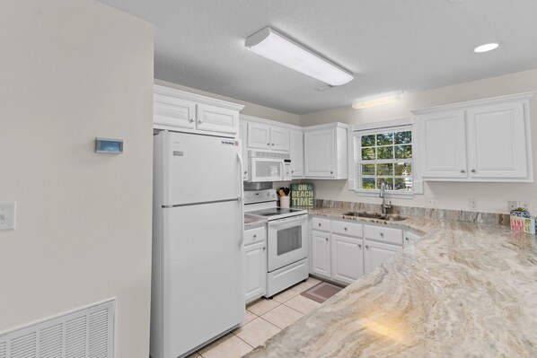 Microwave, oven, stovetop, dishwasher