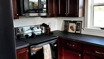 Microwave, oven, stovetop, dishwasher