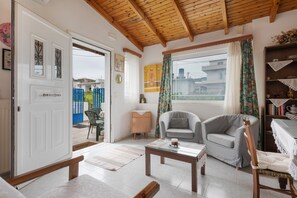 Televisie en een open haard