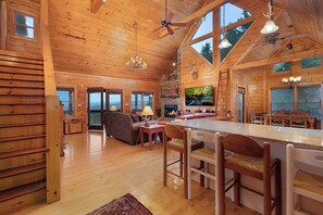 Smart TV, chimenea, videojuegos, futbolito