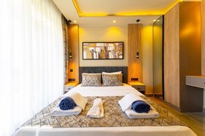 埃及棉床單、高級寢具、Select Comfort 床墊、迷你吧