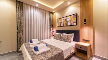 Elite kamer, 1 slaapkamer | Lakens van Egyptisch katoen, luxe beddengoed, Select Comfort-bedden