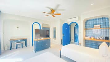 Pillow-top beds, minibar, in-room safe, desk