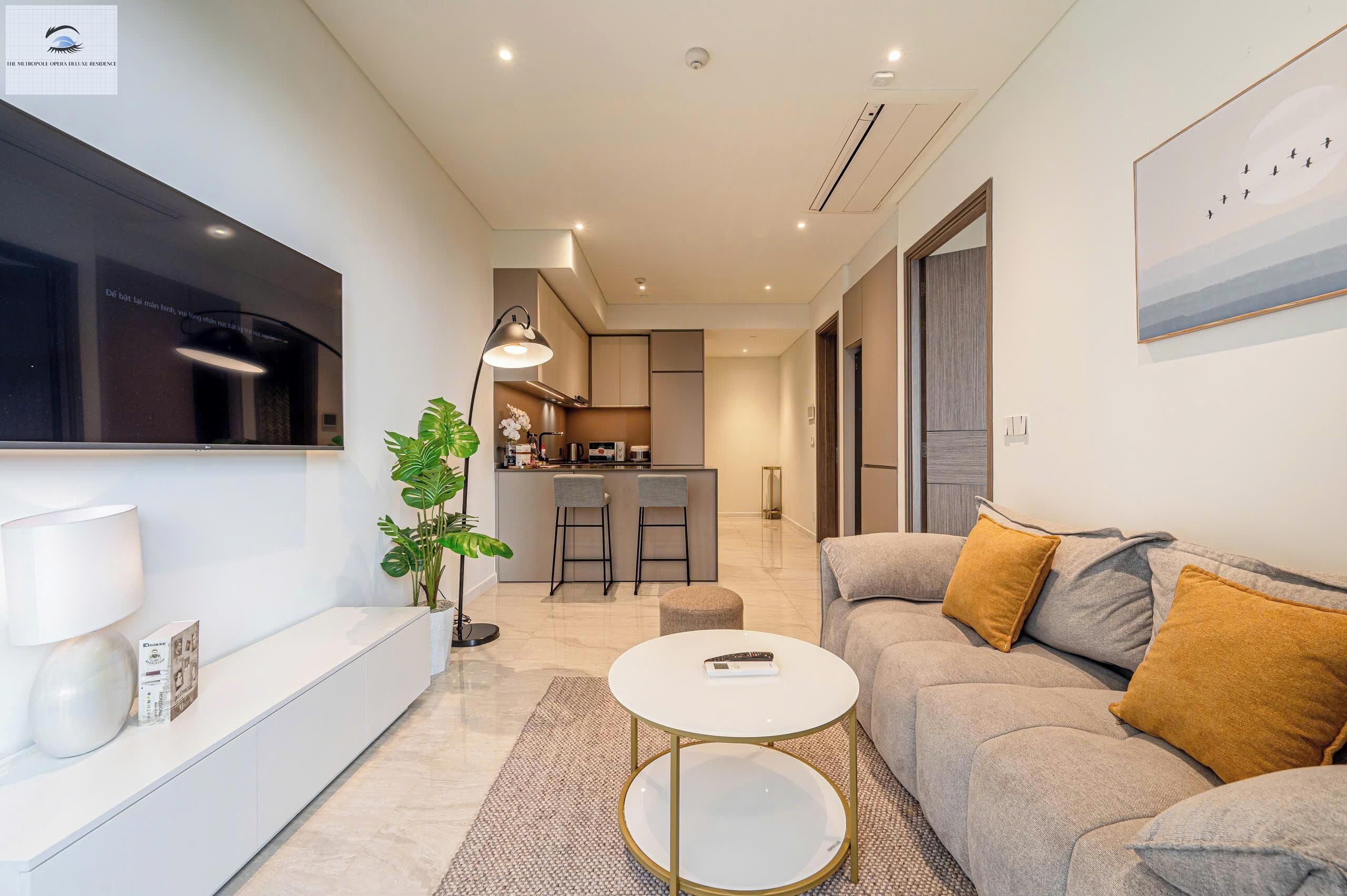 Deluxe Apartment, 1 King Bed, Non Smoking, City View | Living area | 24-inch TV with cable channels, books, music library