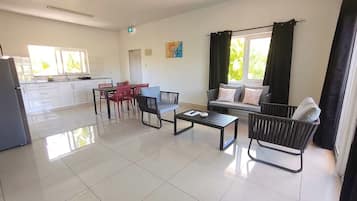 Family Apartment | Living area | 32-inch Smart TV with digital channels