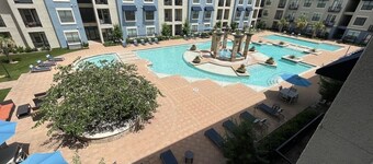 Frisco 1BR Suite w/ Private Balcony + Pool View | Walk to Shops & Dining