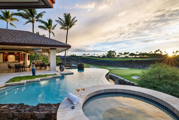 A heated pool