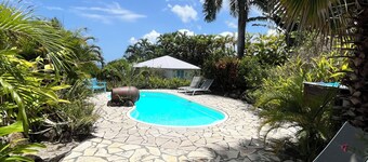 Bungalow Corrosol - 150m from the beach, swimming pool and sea view