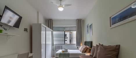 Desk, iron/ironing board, travel crib, free WiFi