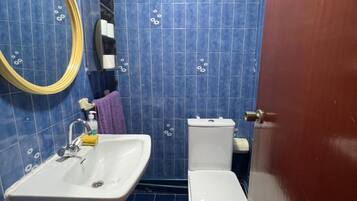 Een douche, een haardroger, handdoeken