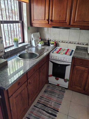 Casa, vistas al río, junto a la montaña | Cocina básica privada | Máquina de café espresso