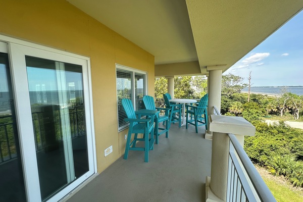 View of the Ocean from wrap around Balcony
