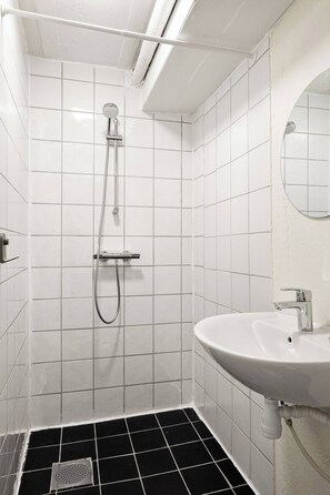 Ducha, jabón, shampoo, papel higiénico