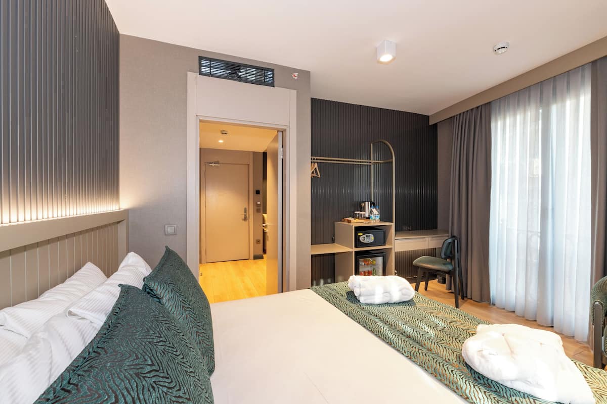 Suite Deluxe, vista a la ciudad | Escritorio y wifi gratis