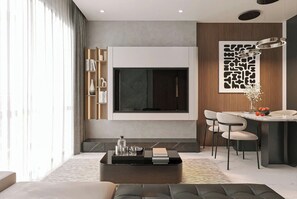 Chambre Deluxe, 1 chambre, balcon, vue sur la ville | Minibar, décor unique, ameublement unique, bureau