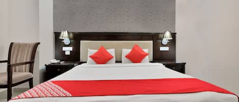 In-room safe, laptop workspace, blackout curtains, soundproofing