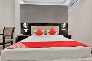 In-room safe, laptop workspace, blackout drapes, soundproofing