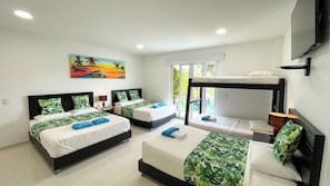 In-room safe, blackout curtains