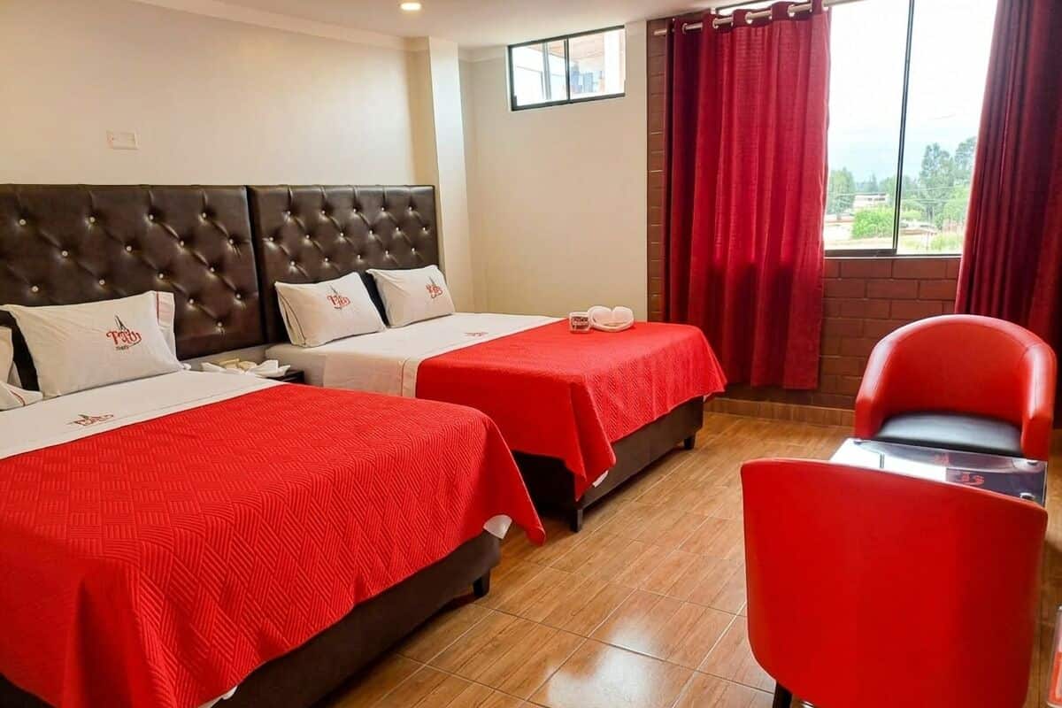 Family Twin Room, 2 Queen Beds, City View | Premium bedding, memory foam beds, laptop workspace