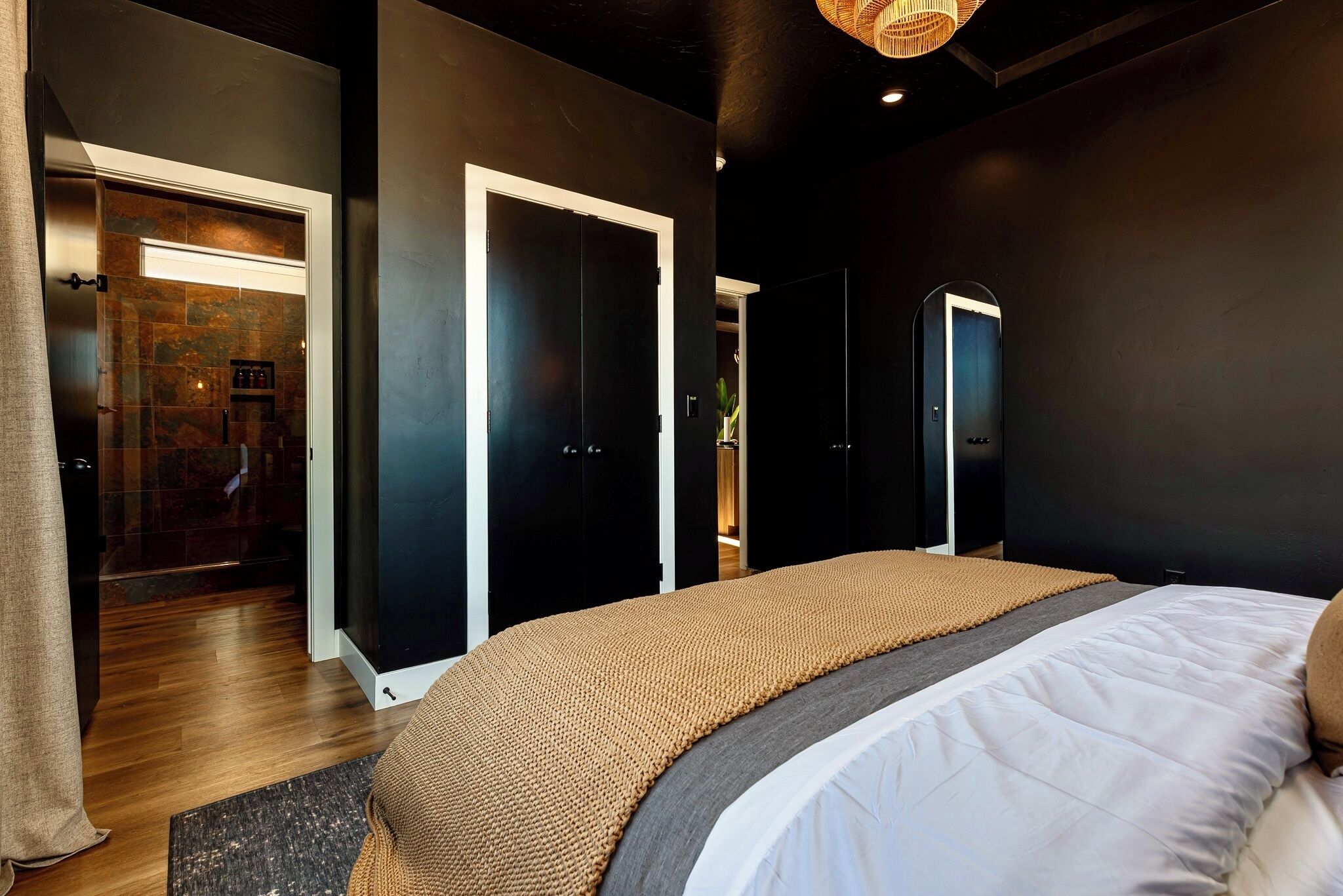 In-suite bathroom entrance from the master bedroom.