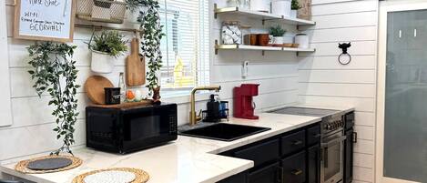 Microwave, oven, stovetop