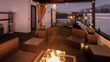 Luxury Townhome, Private Pool, City View | Terrace/patio