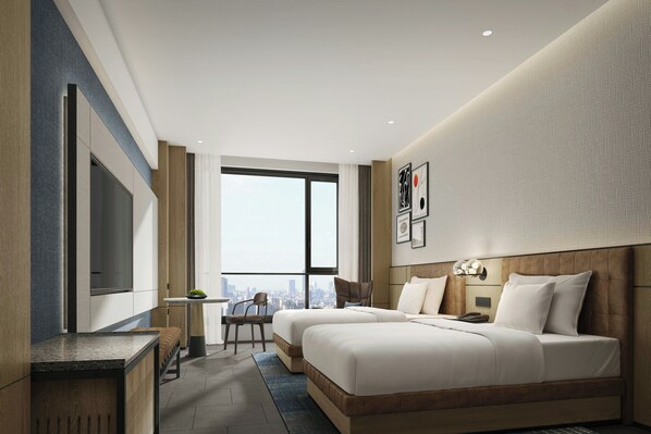 Superior Room, 2 Double Beds, City View