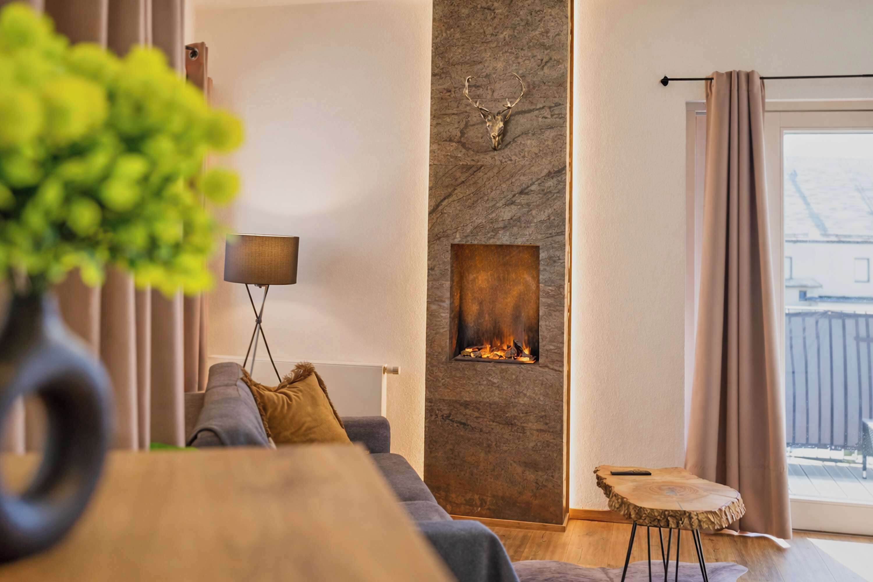 Fernseher, Kamin, Arbeitsbereiche