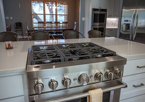 House, 6 Bedrooms, Lake View | Private kitchen - Lakefront 6BR Retreat w Dock & Game Room (Burnet)
