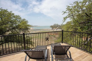 Terrace/patio - Lakefront 6BR Retreat w Dock & Game Room (Burnet)