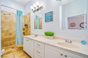 Shower, hair dryer