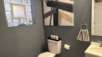 Towels, soap, toilet paper