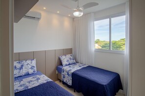 3 habitaciones y ropa de cama 