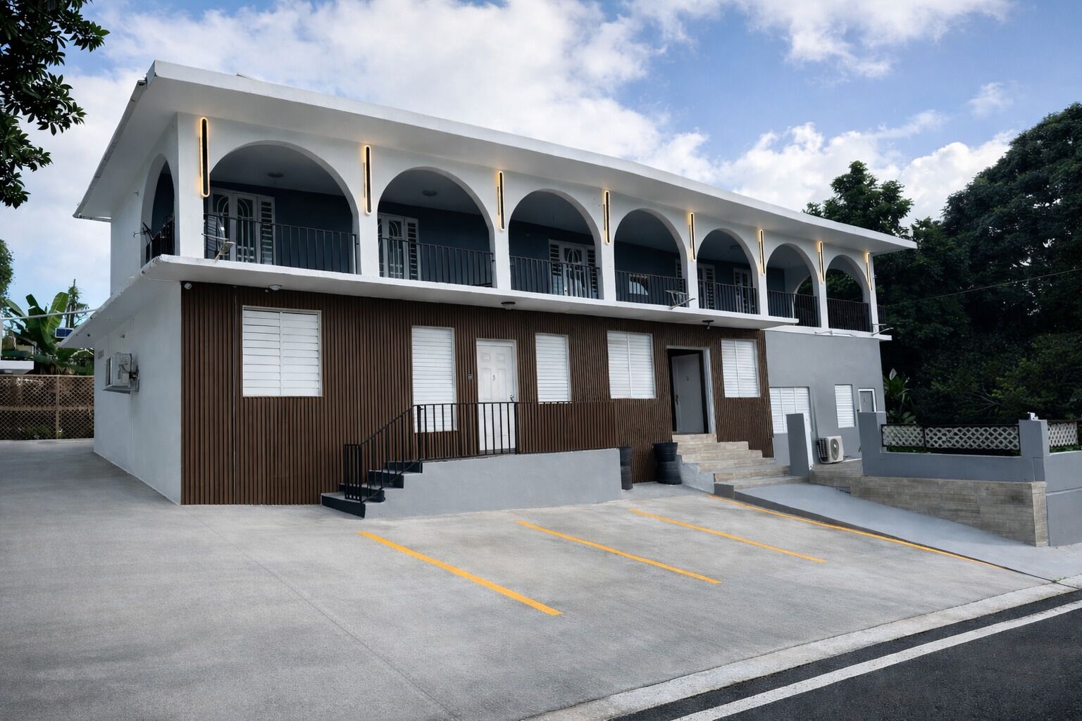 Fachada de la propiedad