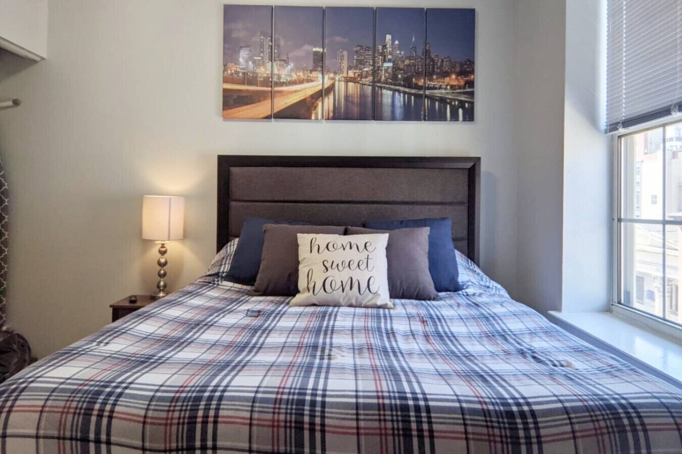 1 bedroom, desk, iron/ironing board, travel crib